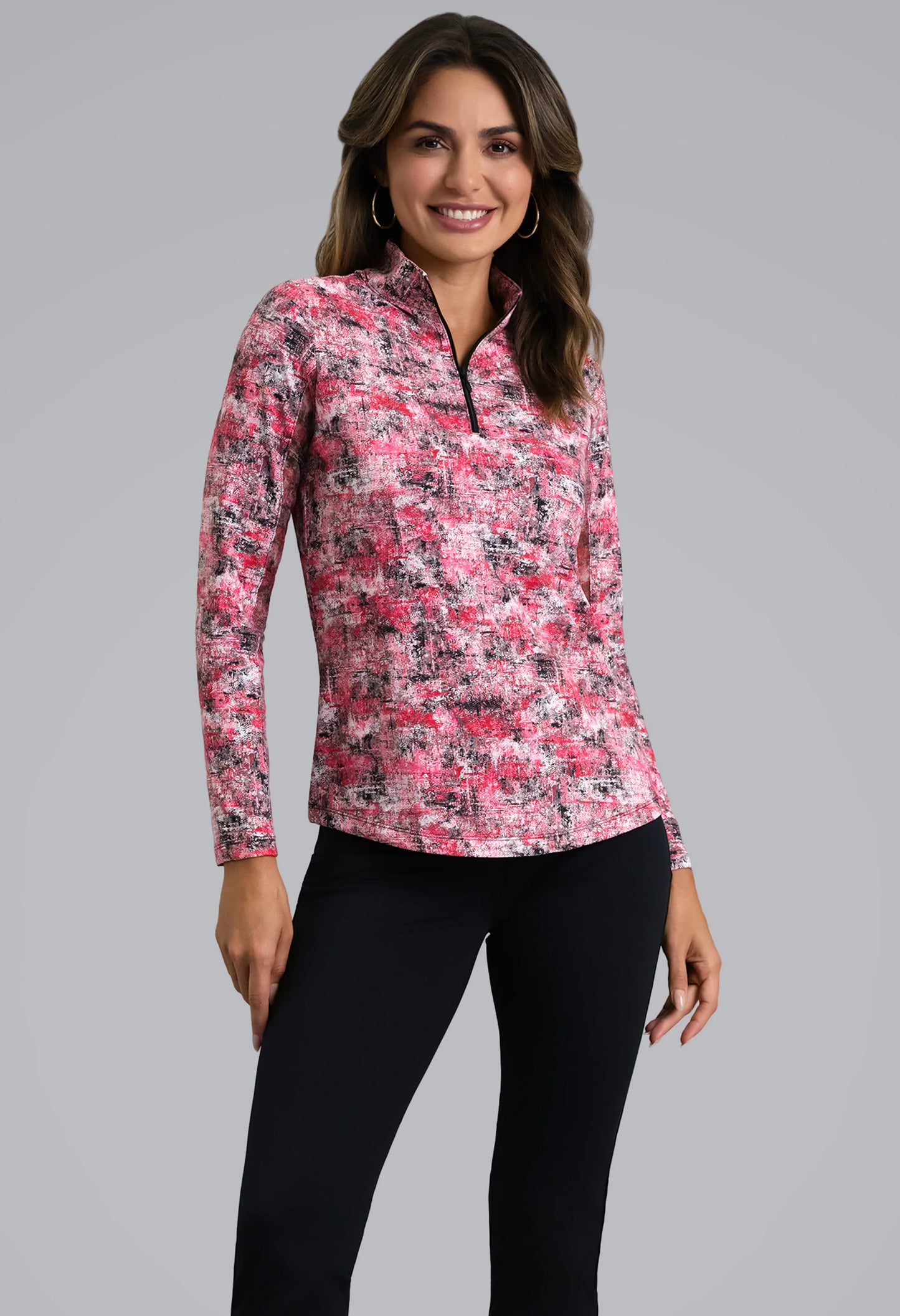 IBKUL Kate Long Sleeve Mock Neck Top 10202