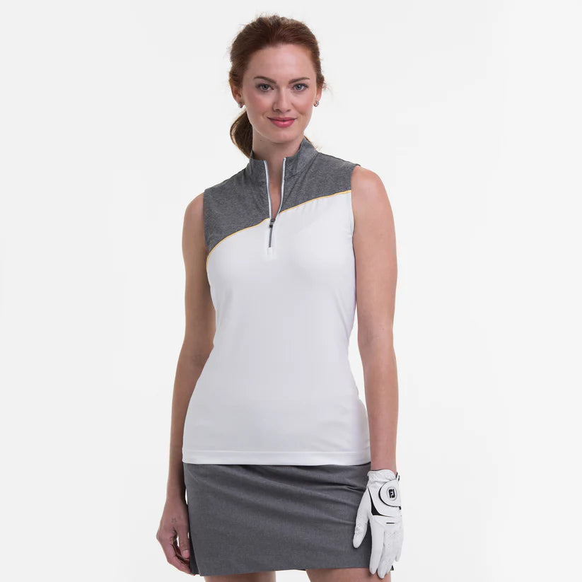 EP SLEEVELESS ZIP MOCK POLO W/ CONTRAST 5138NKC 113