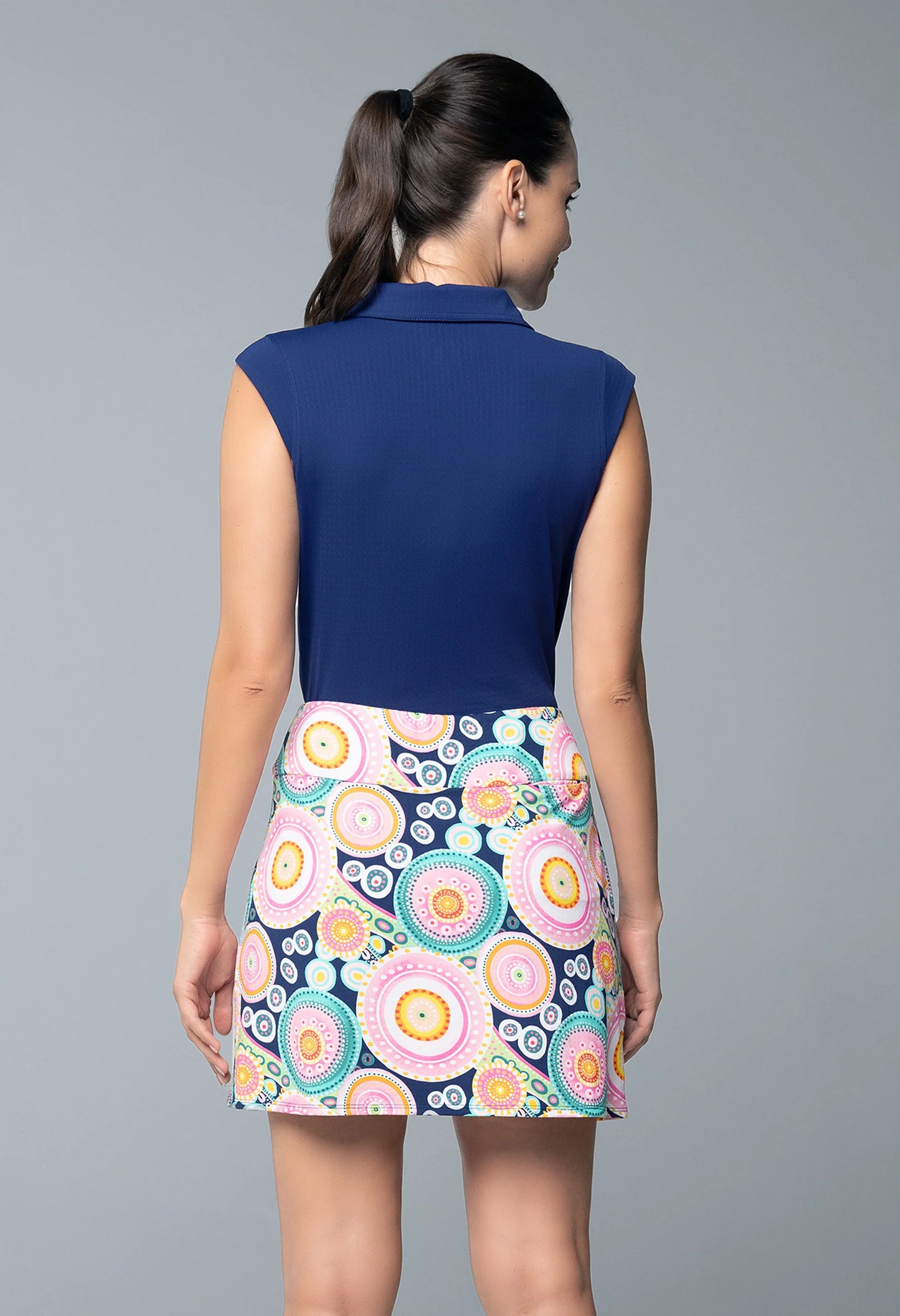 IBKUL Leona Print Layered Skort #60933