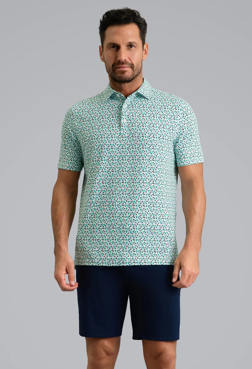 IBKUL Men Mint Julep Short Sleeve Polo 94205