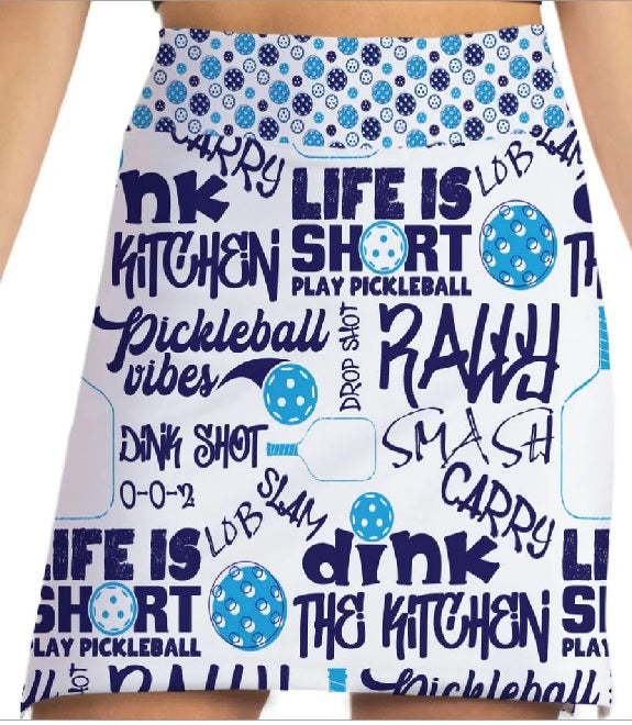 Skort Obsession- Pickleball Slam Blue Skort