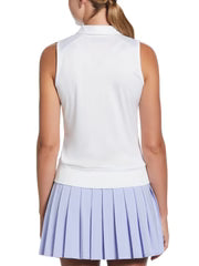 Callaway Women's Golf Top With Mesh Insert Waist Length Sleeveless Polo #CGKSF130GG