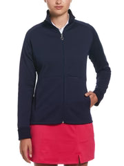 Callaway Women's Hexagon Heather Fleece Long Sleeve Golf Jacket #CGJFE013GG