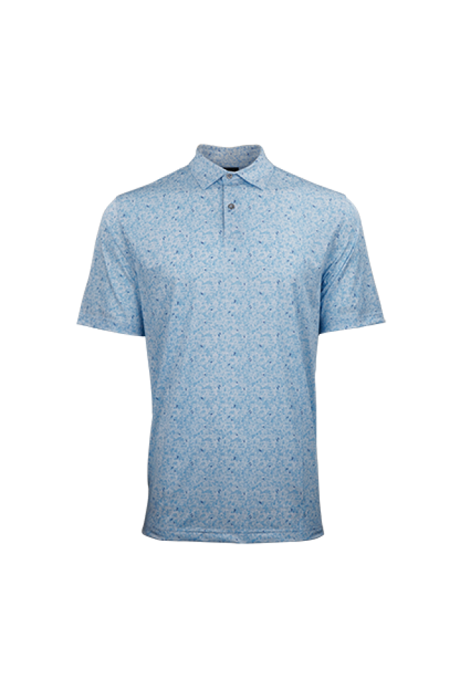 Greg Norman Men's Scattered Shark Tail Polo G7S25K301