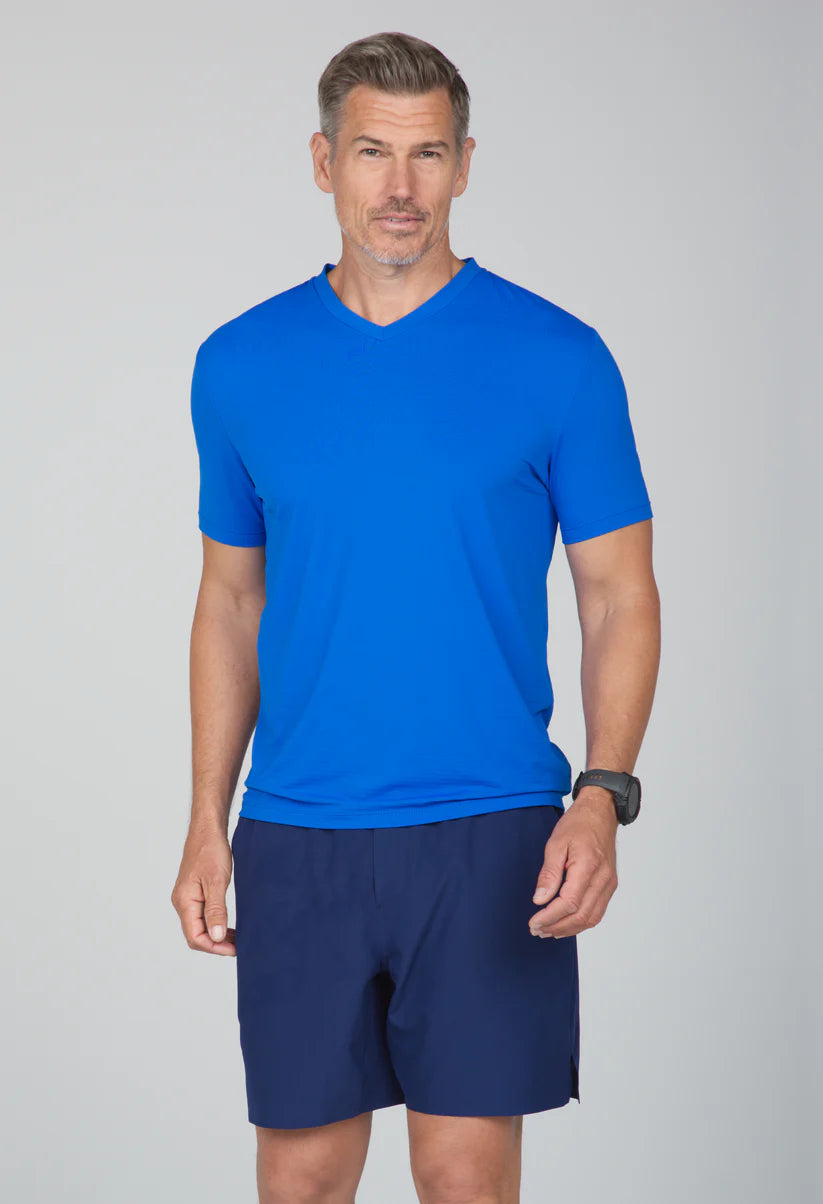 IBKUL Solid Short Sleeve V Neck #89199