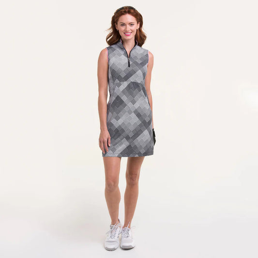 EP Sleeveless GRADATED DOT ARGYLE DRESS