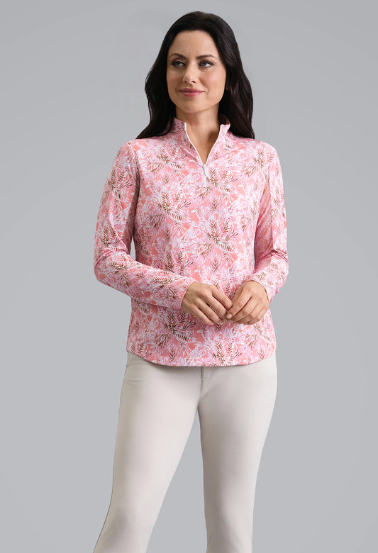 IBKUL Briana Long Sleeve Mock Neck Top #10388