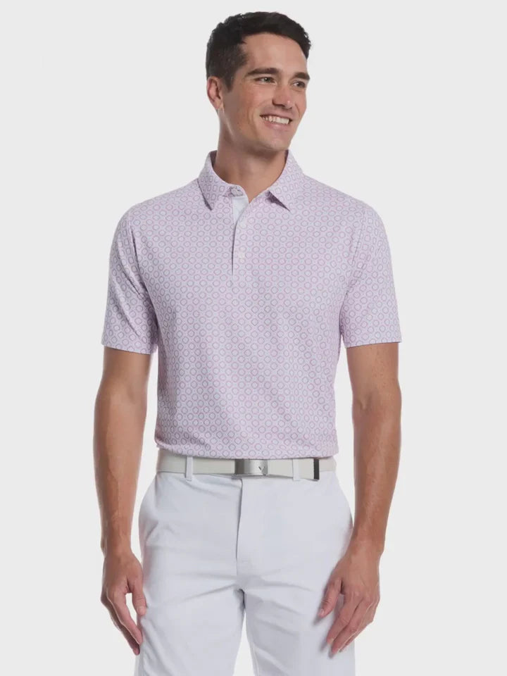 Callaway  Men's Golf Club Geo Print Polo CGKSG030