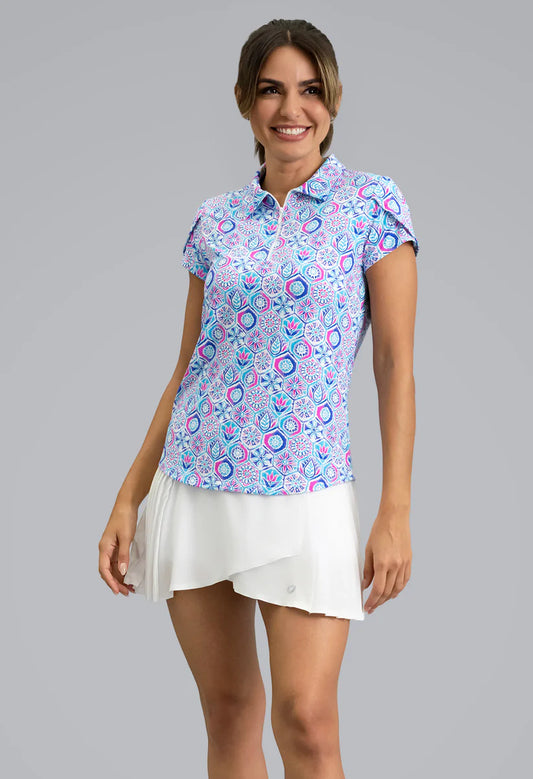 IBKUL Alexis Tulip Short Sleeve Top 45246