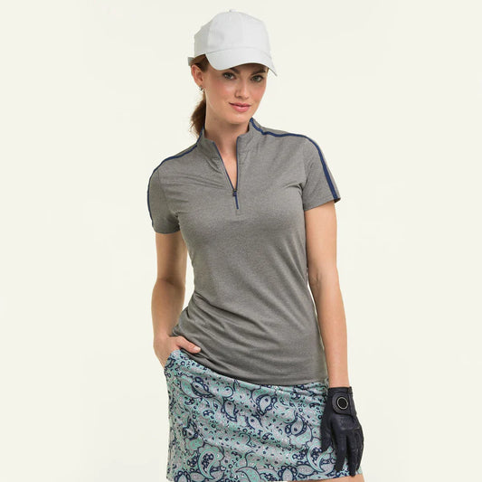 EP SHORT SLEEVE ZIP MOCK POLO 5334NMC