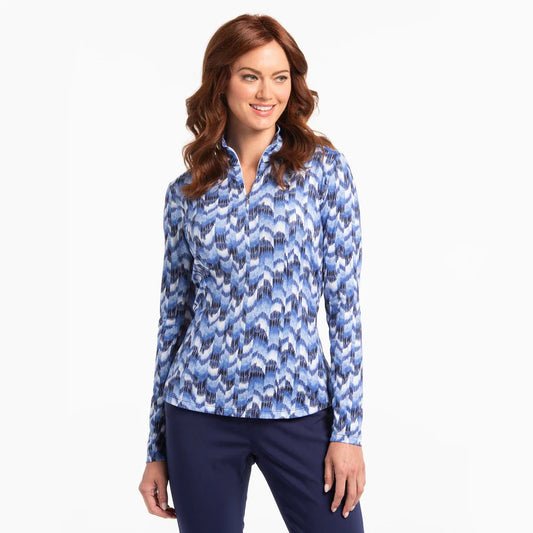 EP LONG SLEEVE BARGELO PRINT ZIP POLO 5412NNAX