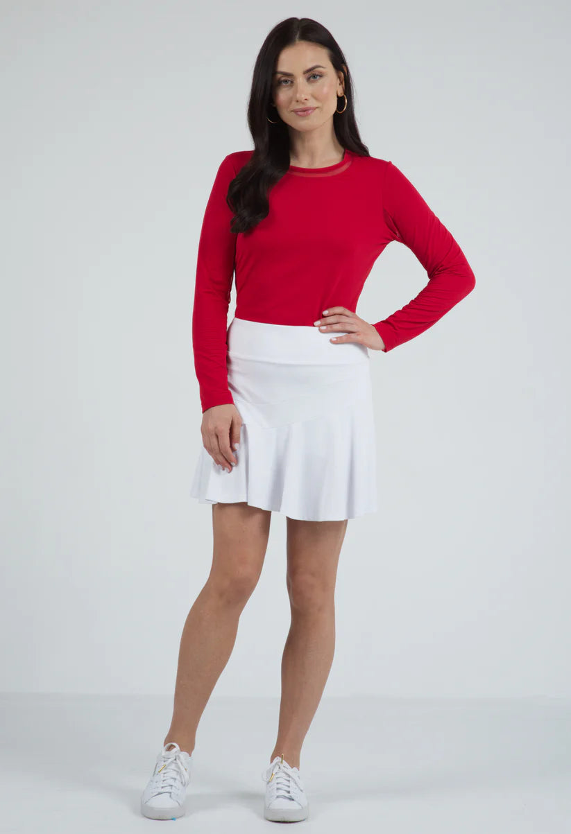 IBKUL Solid Flounce Skort 20000