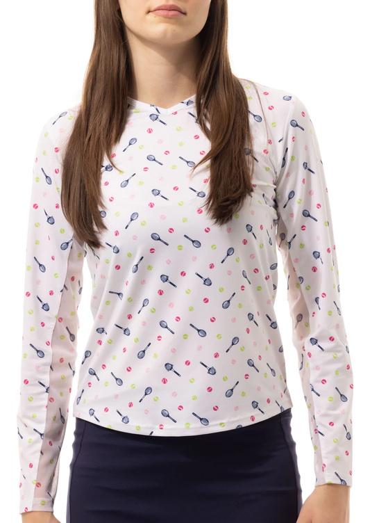 SANSOLEIL PRINT Long Sleeve Crew 900428PR