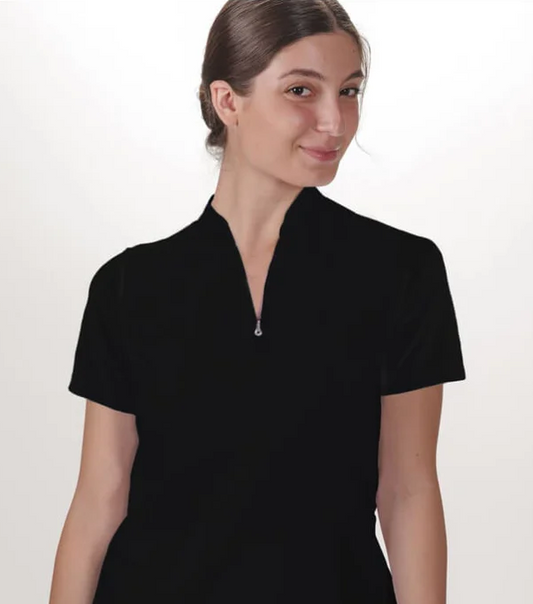 Skort Obsession- Short Sleeve Quarter Zip
