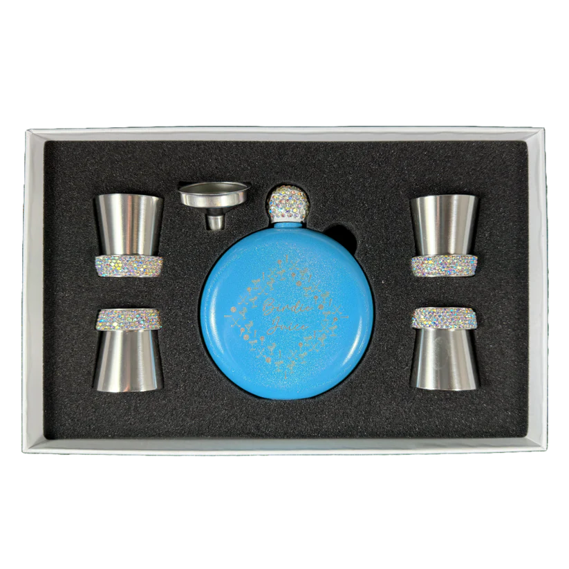 Birdie Juice Flask and Shot Glass Set