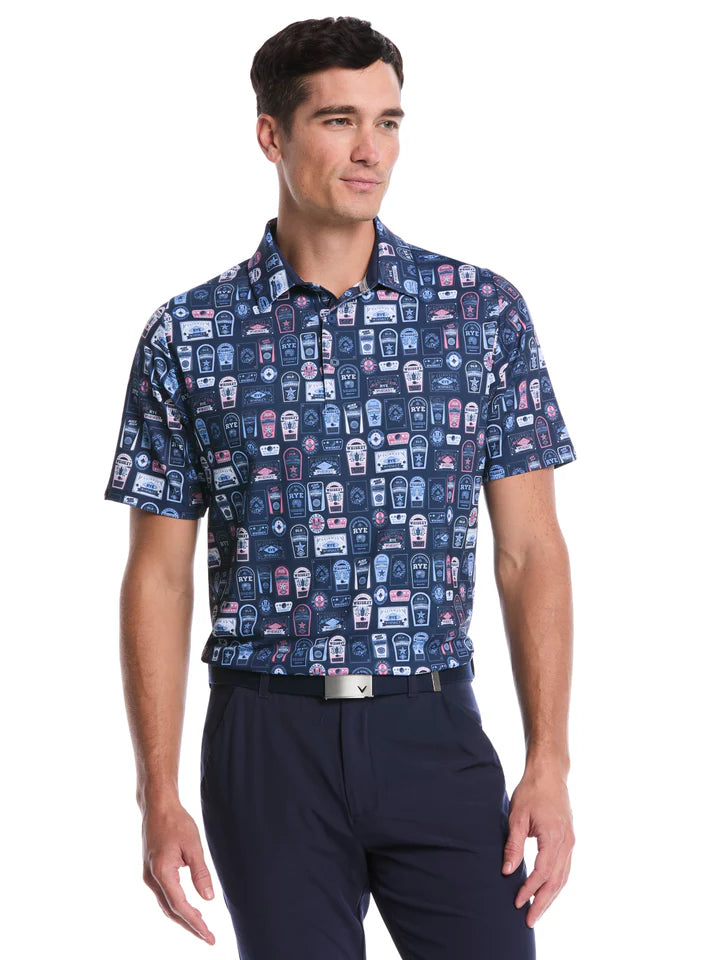 Callaway Men's Whiskey Print Polo CGKSG028