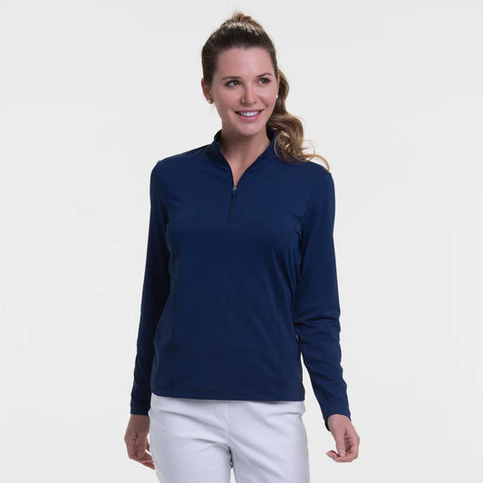 EP Long Sleeve Zip Mock Polo NS5104X_4060
