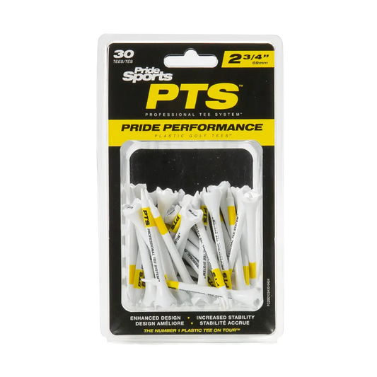 Pride Sport PTS Plastic Golf Tees (30 Count) , Yellow, 2-3/4 Inch