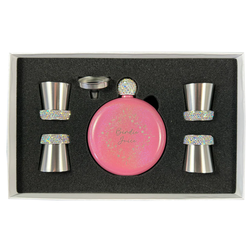 Birdie Juice Flask and Shot Glass Set