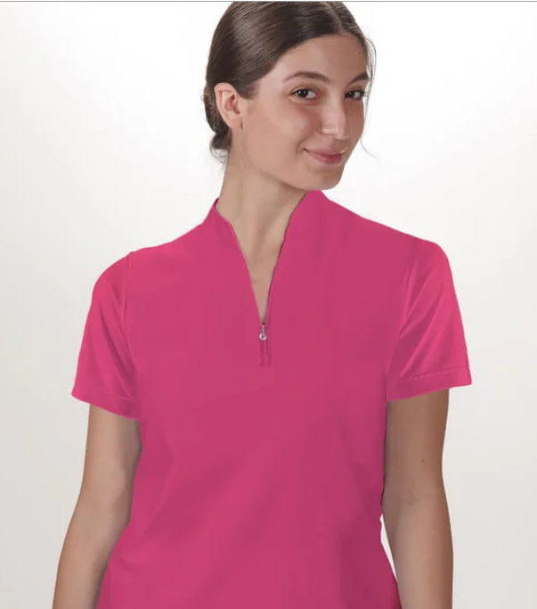 Skort Obsession- Short Sleeve Quarter Zip