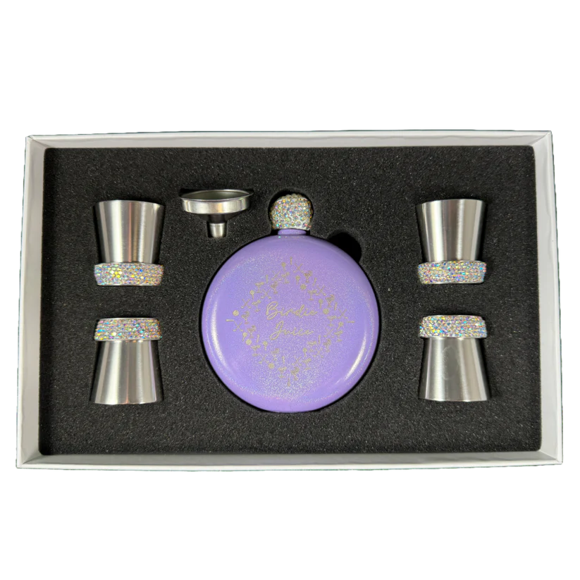 Birdie Juice Flask and Shot Glass Set