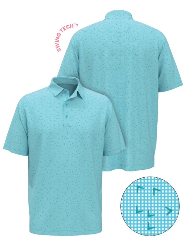 Callaway Men's Chevron Gingham Printed Polo #CGKSG0G8