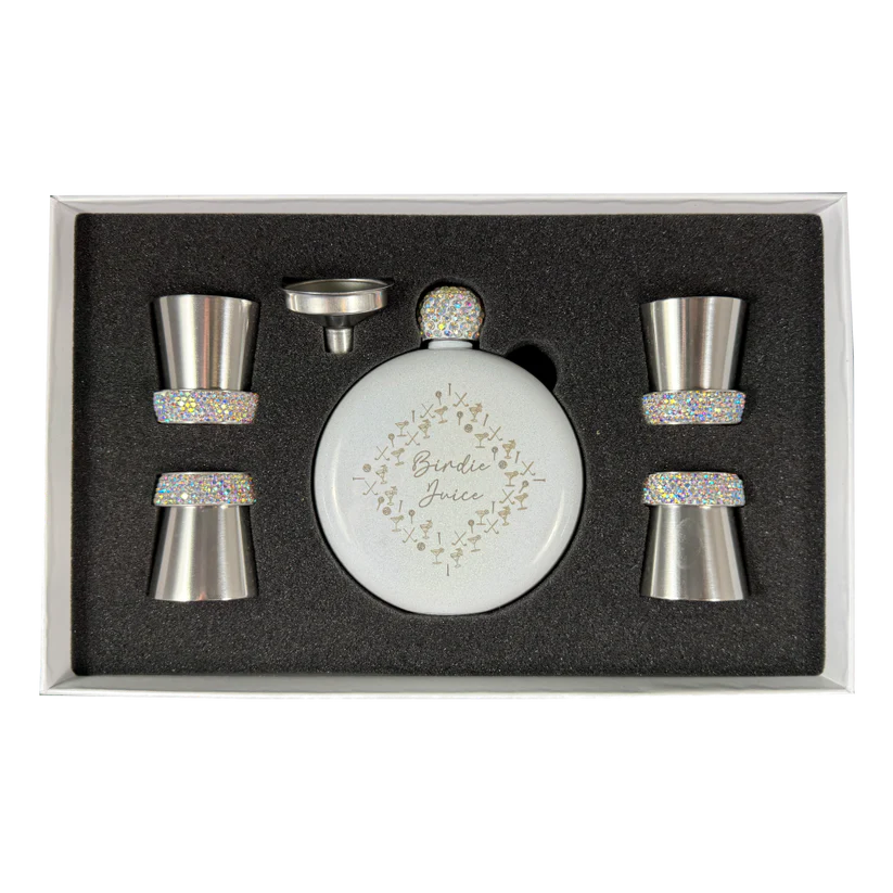 Birdie Juice Flask and Shot Glass Set