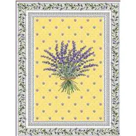 French Lavender-Olives Yellow Printed Tea Towels