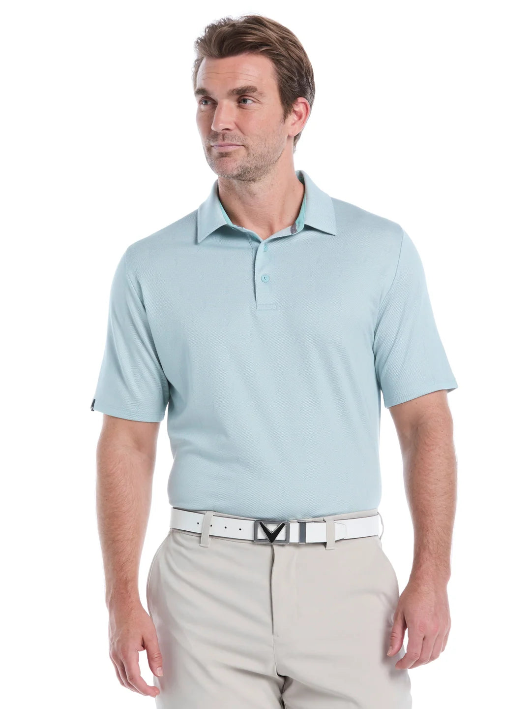 CGKSD0T5 Callaway Men's Classic Jacquard Golf Polo Shirt