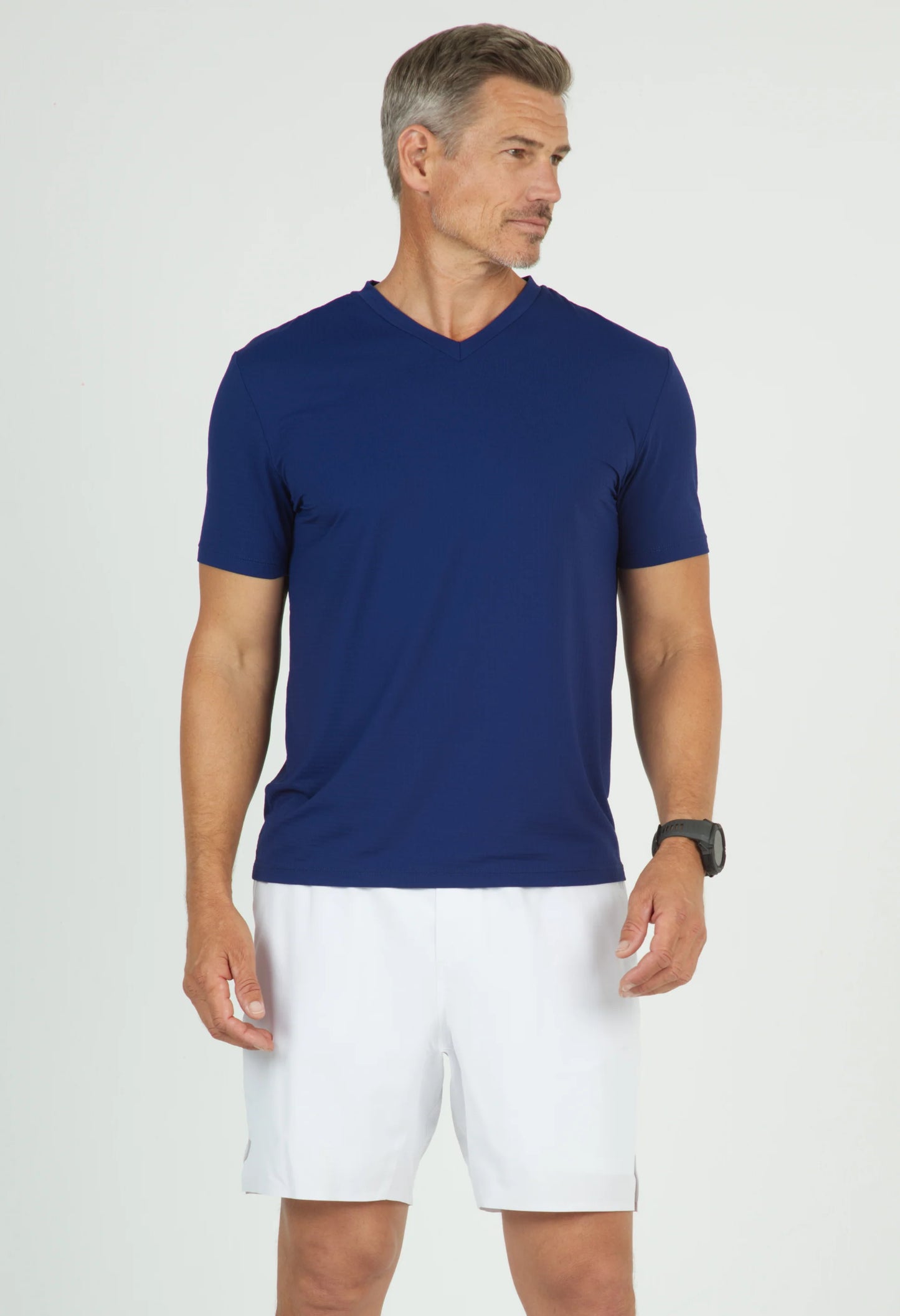 IBKUL Solid Short Sleeve V Neck #89199