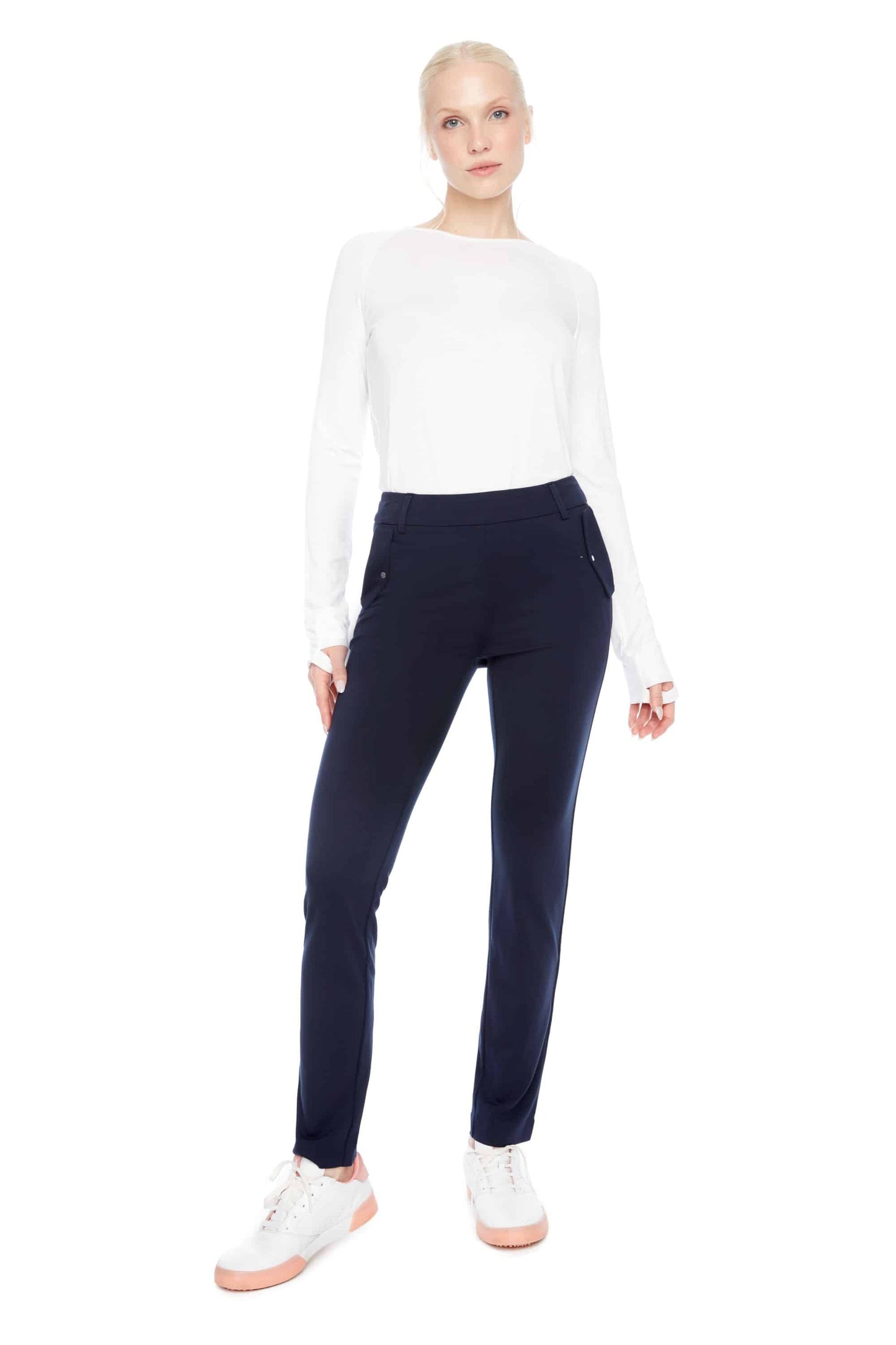 Swing Control Solid Patch Pocket Ankle Pant #4211