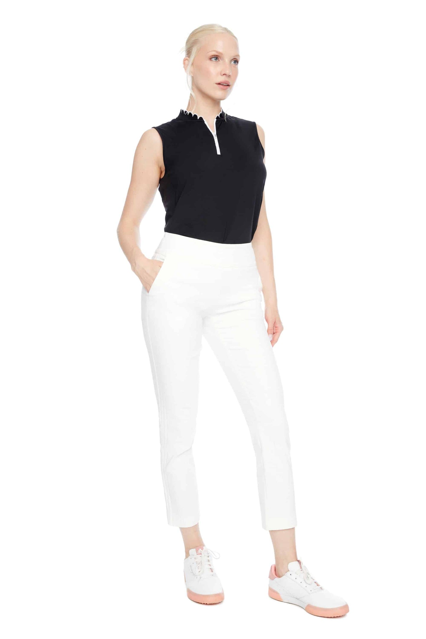 Swing Control Plaid Techno Ankle Pant #4213